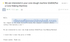Pizza Cone Making Machine Sold To Korea